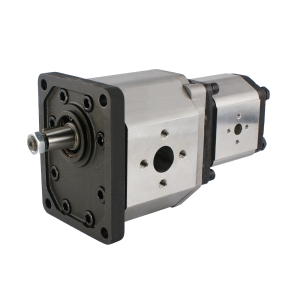 Pompa hydrauliczna zębata lewa 2-sekcyjna grupy 3 objętość: 39/8 cm3/obr wydajność (1500obr): 58/12 L/min