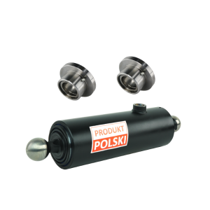 Cylinder siłownik hydrauliczny teleskopowy do przyczepy HL8011 skok: 580mm + gniazda do wspawania