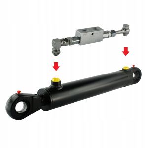 Cylinder siłownik hydrauliczny dwustronnego działania długość: 442mm skok: 160mm CJ2F 63/36/160 U35 z zamkiem