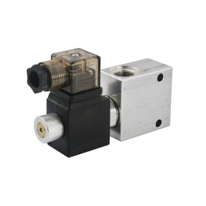 Zawór hydrauliczny sterowany elektrycznie normalnie otwarty 2-drogowy 2/2 z blokadą w jedną stronę. Gwinty: 1/2" napięcie: 230V przepływ: 70L/min ciśnienie max: 350bar