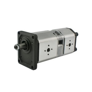 Pompa hydrauliczna zębata lewa 2-sekcyjna grupy 2 objętość: 6/4 cm3/obr wydajność (1500obr): 9/6 L/min