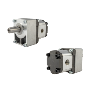 Pompa hydrauliczna zębata grupy 2, obroty lewe, objętość: 6cm3/obr wydajność (1500obr/min): 9L/min z łożyskowaniem