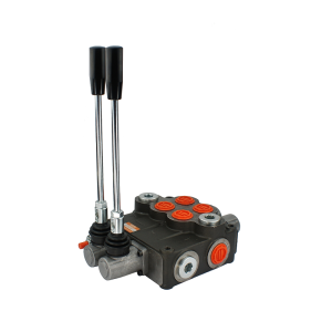 Rozdzielacz hydrauliczny 2 sekcyjny 160L z sekcją z zatrzaskiem do sterowania silnikiem hydrauliczny