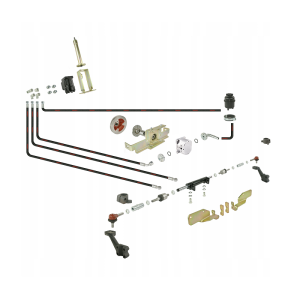 Wspomaganie kierownicy C-360 Premium z orbitrolem Danfoss - siłownik montowany do osi z podwójnym tłoczyskiem wysuwanym na dwie strony, napęd z wału