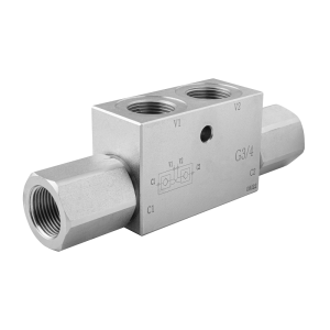 Zawór zwrotny bliźniaczy VBPDE 3/4 100L/min HLR