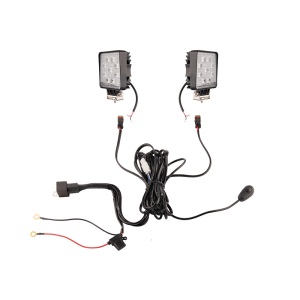 Dwie lampy robocze 9xLED 1430 LM 24W + podłączenie