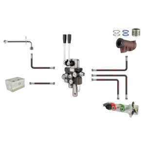 Zestaw zewnętrznego rozdzielacza 2 sekcyjnego 1 sekcja pływająca hydraulika c 360 c 360-3p