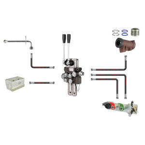 Zestaw zewnętrznego rozdzielacza 2 sekcyjnego 2 sekcje pływające hydraulika c 360 c 360-3p