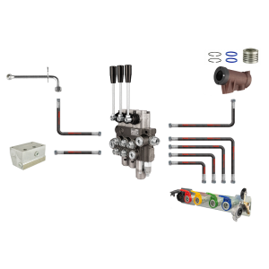 Zestaw zewnętrznego rozdzielacza 3 sekcyjnego 1 sekcja pływająca hydraulika c 360 c 360-3p