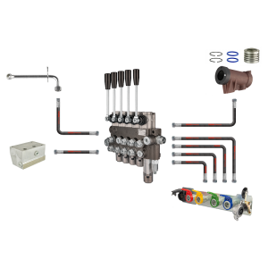 Zestaw zewnętrznego rozdzielacza 5 sekcyjnego 1 sekcja pływająca hydraulika c 360 c 360-3p