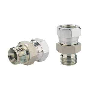 Przyłącze hydrauliczne proste typu: ED BA gwinty: BSP 3/8" - G3/8" z uszczelnieniem NBR