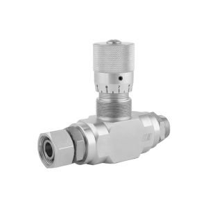 Zawór hydrauliczny dławiący w dwie strony VRFB 90 AB M26x1.5 z precyzyjną regulacją. Przepływ: 80 l/min , ciśnienie max: 280 bar