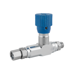 Zawór hydrauliczny dławiący w jedną stronę VRFU 90 AB M16x1.5 z precyzyjną regulacją. Przepływ: 15 l/min , ciśnienie max: 350 bar 