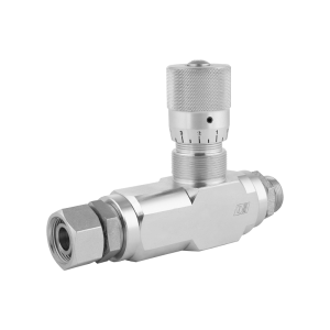 Zawór hydrauliczny dławiący w jedną stronę VRFU 90 AB 1" z precyzyjną regulacją. Przepływ: 110 l/min , ciśnienie max: 250 bar