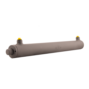 Cylinder siłownik hydrauliczny dwustronnego działania długość: 505mm skok: 400mm 40/22/400 bez uszu