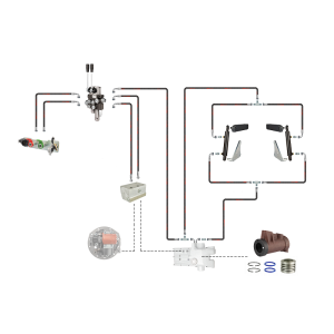 Hydraulika C-360 rozdzielacz 2 sek adapter siłowniki I cylinder podnośnika