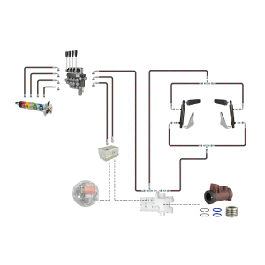 Hydraulika C-360 rozdzielacz 4 sek adapter siłowniki i cylinder podnośnika