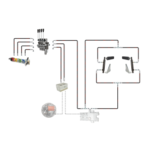 Hydraulika C-360 rozdzielacz 4 sek adapter siłowniki wspomagające podnośnik