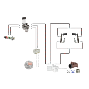 Hydraulika C-360 rozdzielacz 4 sek adapter siłowniki i cylinder podnośnika