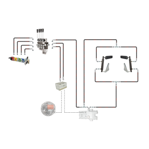 Hydraulika C-360 rozdzielacz 4 sek adapter siłowniki wspomagające podnośnik