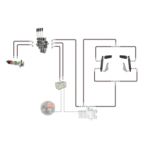 Hydraulika C-360 rozdzielacz 4 sek adapter siłowniki wspomagające podnośnik