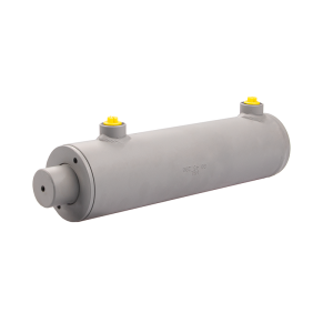 Cylinder siłownik hydrauliczny dwustronnego działania długość: 380mm skok: 200mm 80/45/200 bez uszu
