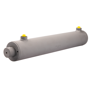 Cylinder siłownik hydrauliczny dwustronnego działania długość: 580mm skok: 400mm 80/45/400 bez uszu