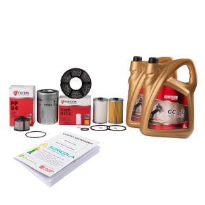 Pełny zestaw filtrów do ciągnika Ursus C-330 Filtr oleju silnika + filtry paliwa + wkład odstojnika paliwa + filtr oleju podnośnika + filtr powietrza nowego typu + olej silnikowy NEXANOL CC 40 10L + książka serwisowa 
