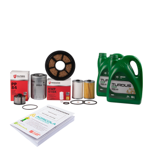 Pełny zestaw filtrów do ciągnika Ursus C-330 Filtr oleju silnika + filtry paliwa + wkład odstojnika paliwa + filtr oleju podnośnika + filtr powietrza starego typu + olej silnikowy TURDUS 15W40 10L + książka serwisowa