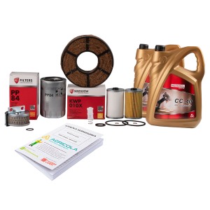 Pełny zestaw filtrów do ciągnika Ursus C-360 Filtr oleju silnika + filtry paliwa + wkład odstojnika paliwa + filtr podnośnika + filtr powietrza + olej silnikowy NEXANOL CC 40 10L + książka serwisowa 