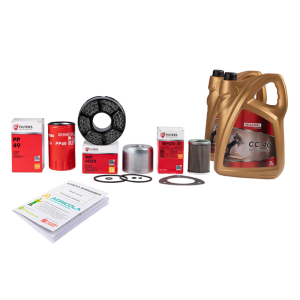 Zestaw filtrów do ciągnika URSUS 2812 MF 235 255 Filtr oleju silnika + filtr paliwa + filtr oleju podnośnika + kaseta filtra powietrza + olej silnikowy NEXANOL CC 40 10L + książka serwisowa
