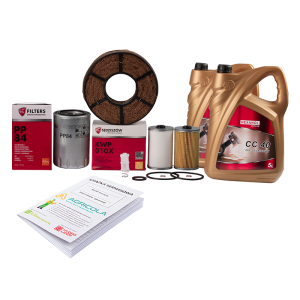 Pełny zestaw filtrów do ciągnika Ursus C-360 Filtr oleju silnika + filtry paliwa + wkład odstojnika paliwa + filtr powietrza + olej silnikowy NEXANOL CC 40 10L + książka serwisowa 