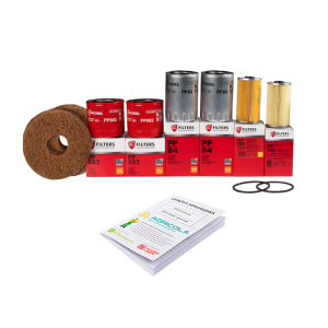 Zestaw filtrów do ciągnika Ursus U902/904 U1002/1004 Filtry oleju + filtry paliwa +  wkład filtra powietrza + książka serwisowa