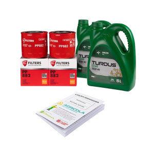 Zestaw filtrów do ciągnika Ursus U912/914 U1012/1014 Filtry oleju silnika + olej silnikowy TURDUS 15W40 10L + książka serwisowa