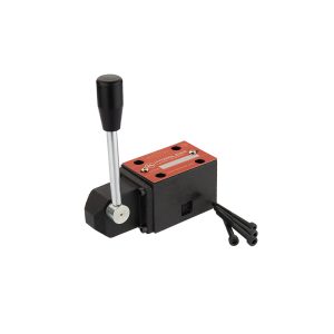 Rozdzielacz hydrauliczny płytowy typu CETOP 3 NG6 sterowany ręcznie z dźwignią suwak 3-pozycyjny