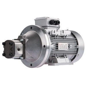 Pompa hydrauliczna zębata prawa 39L + silnik elektryczny 3-fazowy IE3 400V 7,5kW 11MPa