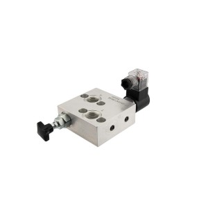 Zawór hydrauliczny BVR 1203B 1/2" 12V regulator obrotów silnika w obu kierunkach w zestawie z wtyczką elektryczną na cewkę 12V ze świecącą diodą rozdzielacza elektrozaworu 