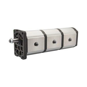Pompa hydrauliczna zębata prawa 3-sekcyjna grupy 2 objętość: 26/26/26 cm3/obr wydajność (1500obr): 39/39/39 L/min