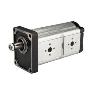 Pompa hydrauliczna zębata Hydrosila prawa 2-sekcyjna grupy 2 objętość: 26/16 cm3/obr wydajność (1500obr): 39/24 L/min