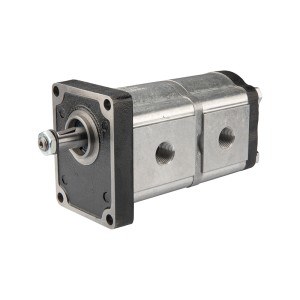 Pompa hydrauliczna zębata Hydrosila prawa 2-sekcyjna grupy 2 objętość: 20/12 cm3/obr wydajność (1500obr): 30/18 L/min