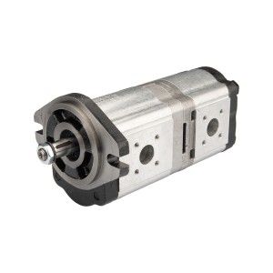  Pompa hydrauliczna zębata Hydrosila lewa 2-sekcyjna grupy 2 objętość: 22/11,3 cm3/obr wydajność (1500obr): 33/16,1 L/min