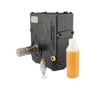 Multiplikator żeńsko męski 1:2,0 na wałek WOM zwiększający obroty dwukrotnie Hylmet PZO w zestawie z olejem i odpowietrznikiem