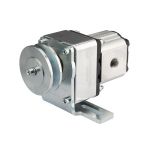 Napęd łożyskowany pompa hydrauliczna zębata lewa 4,70cm3/obr grupy 1 + Wspornik I koło pasowe