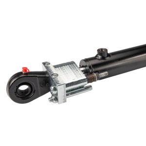 Cylinder siłownik hydrauliczny dwustronnego działania długość: 607mm skok: 375mm CJ2F-50/28/375 U25 w zestawie z ogranicznikiem skoku