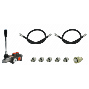 Rozdzielacz 1-sekcyjny do Zetora 5211 - 7211 z kompletem przyłączy + węże i przyłącza do podłączenia w ciągniku