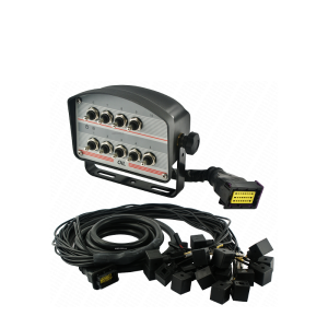 Panel sterujący na 9 przycisków z przewodami i wtyczkami do rozdzielacza hydraulicznego 24V