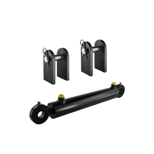 Cylinder siłownik hydrauliczny dwustronnego działania długość: 430mm skok: 250mm z kompletem mocowań