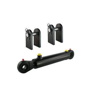 Cylinder siłownik hydrauliczny dwustronnego działania długość: 430mm skok: 200mm z kompletem mocowań