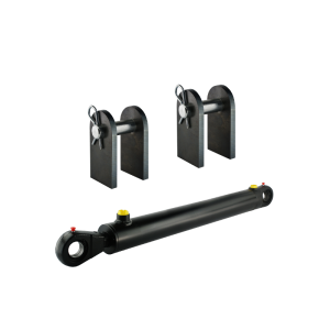 Gruby cylinder siłownik hydrauliczny dwustronnego działania długość: 1182mm skok: 900mm z kompletem mocowań