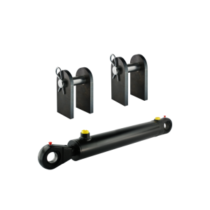 Gruby cylinder siłownik hydrauliczny dwustronnego działania długość: 600mm skok: 320mm z kompletem mocowań